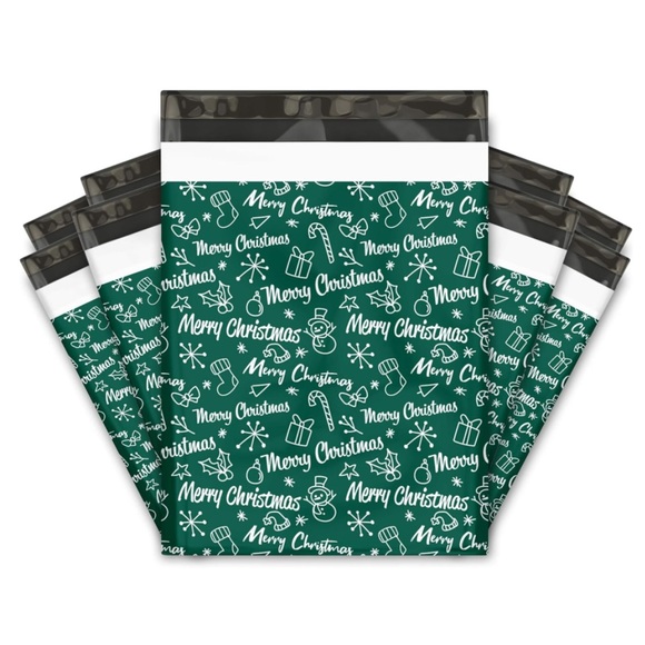 20pc 10x13 Merry Christmas Poly Mailers - Picture 1 of 2